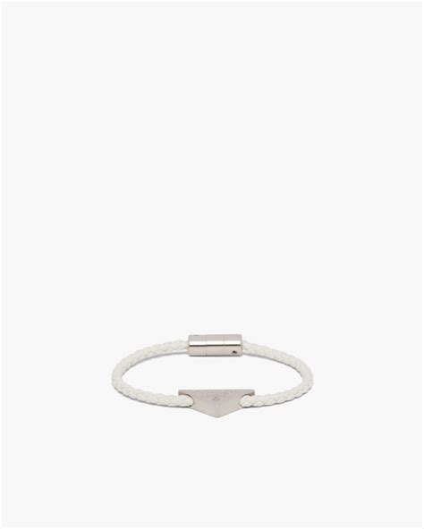 white braided nappa bracelet